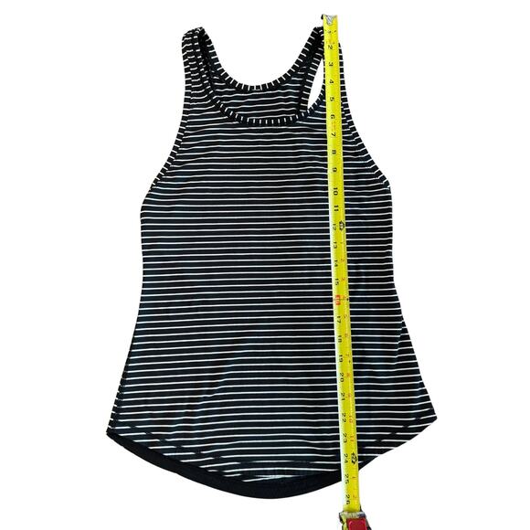 Lululemon | Think Fast Racerback | Black & White Parallel Strip | Women’s XXXS - Picture 9 of 10
